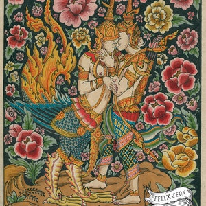 Manora and Boon. Gay art, queer, LGBT, South Asia, Felix d&#39;Eon.