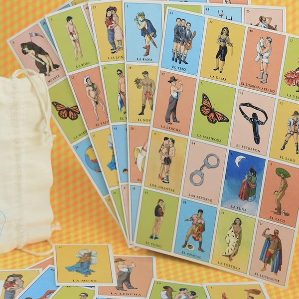 Mexican Lotería Game – LGBTQ Pride Edition – Queer Lotería Card Game – Vintage Mexican Bingo – Art Illustrated Board Game - 9 players