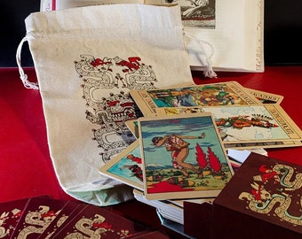 Tarot Yohualli Ehecatl Deck and Book - Regular Shipping. Mexica Aztec Tarot, Mayor Arcana, Minor Arcana, Corazón Mexica.