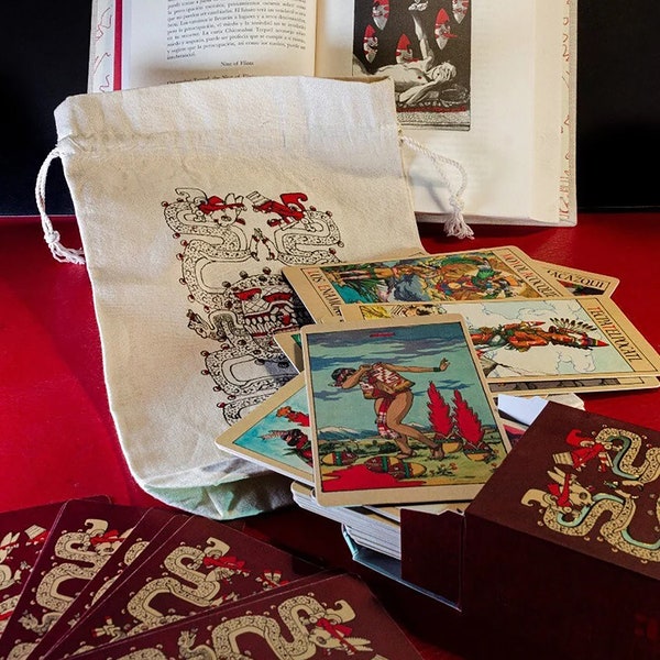 Tarot Yohualli Ehecatl Deck and Book - Regular Shipping. Mexica Aztec Tarot, Mayor Arcana, Minor Arcana, Corazón Mexica.