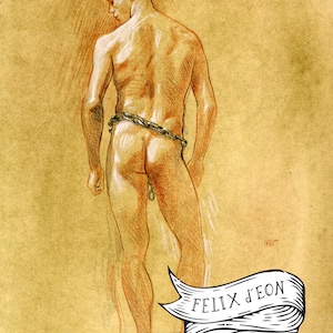 Sexy biker. Queer, gay, gay artist, vintage, lgbt. Felix d&#39;Eon.