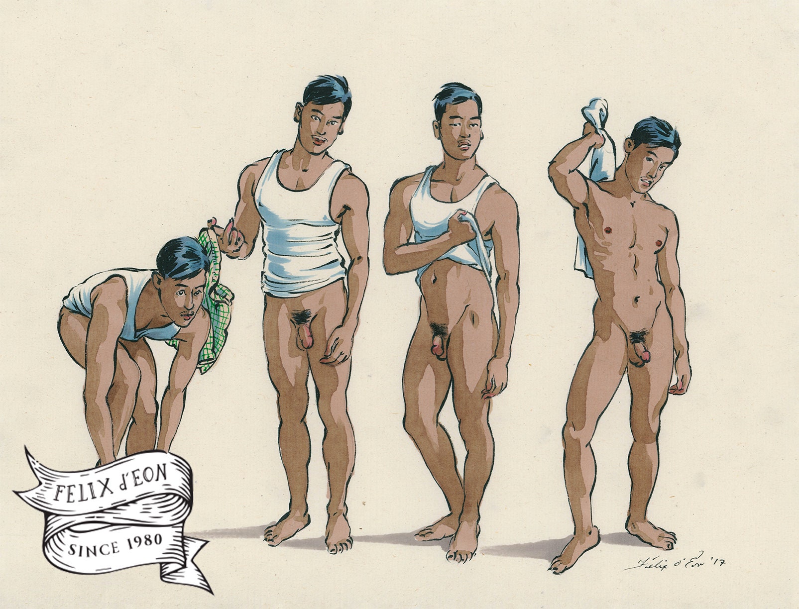 Romeo Undresses. Queer, LGBTTTIQ, gay artist. Felix d'Eon.