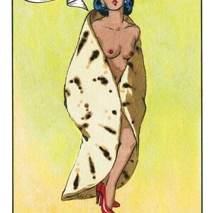 La Tortilla. Queer, lesbian, lgbtq, Mexican, Loteria, Latinx, Chicanx, Felix d'Eon.