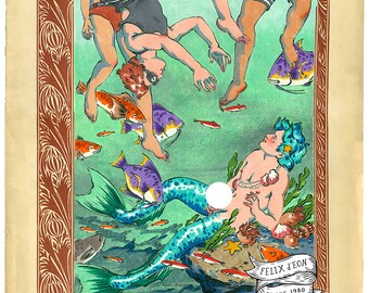 Marine Views. Merman, queer, lgbtq,  siren, mermaid, sea, Felix d'Eon.