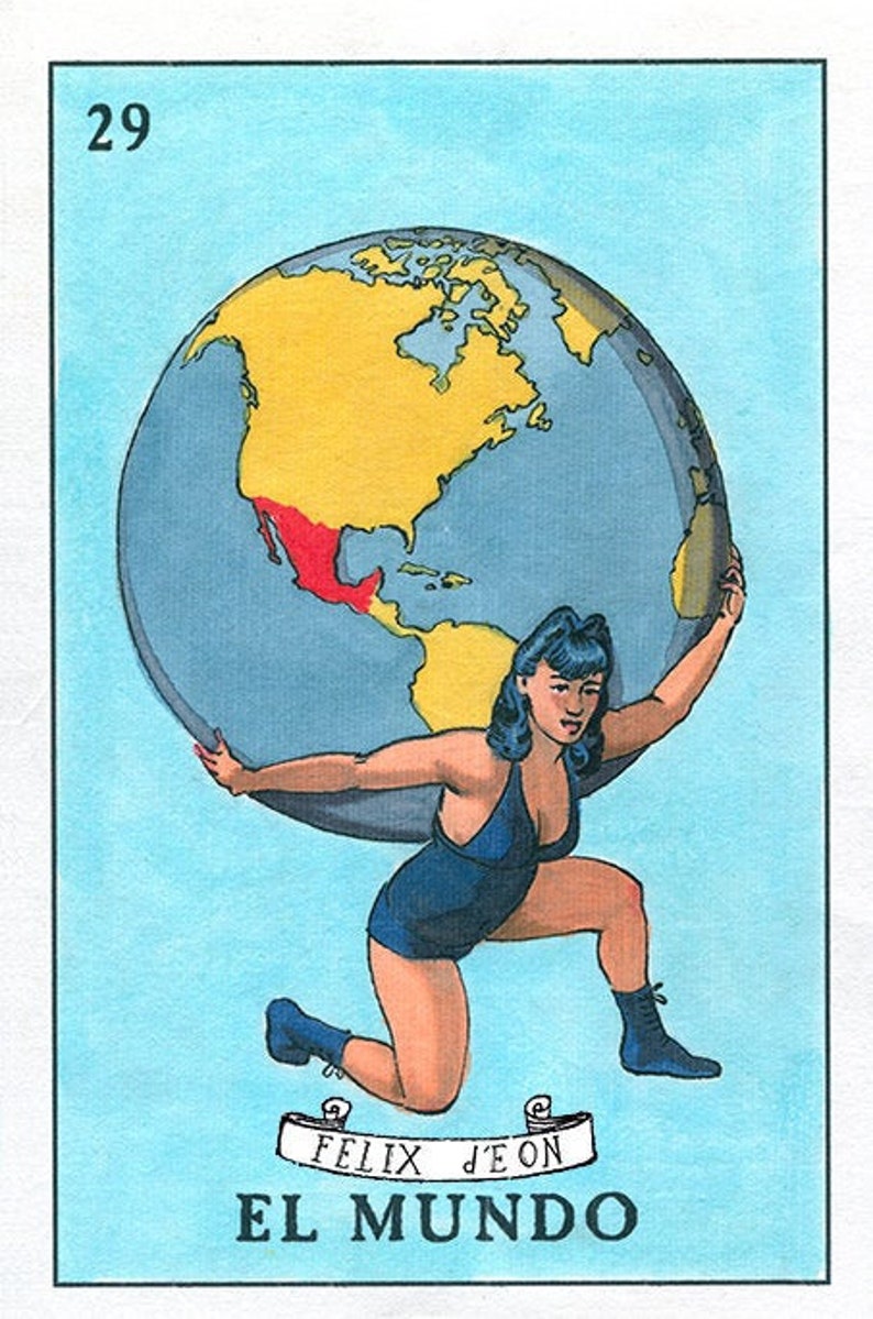 El Mundo Queer Felix Deon Lgbtq Mexican Loteria Latinx Etsy