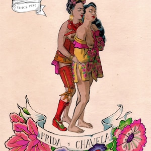 Frida y Chavela. Lesbian art, queer, queer, lgbtq, photographic, Felix d'Eon.