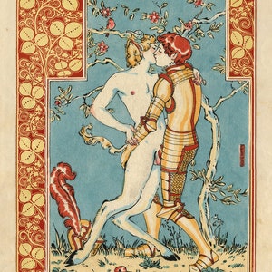 A Knights Surrend. Queer, gay art, fauns, LGBT. Felix d'Eon.