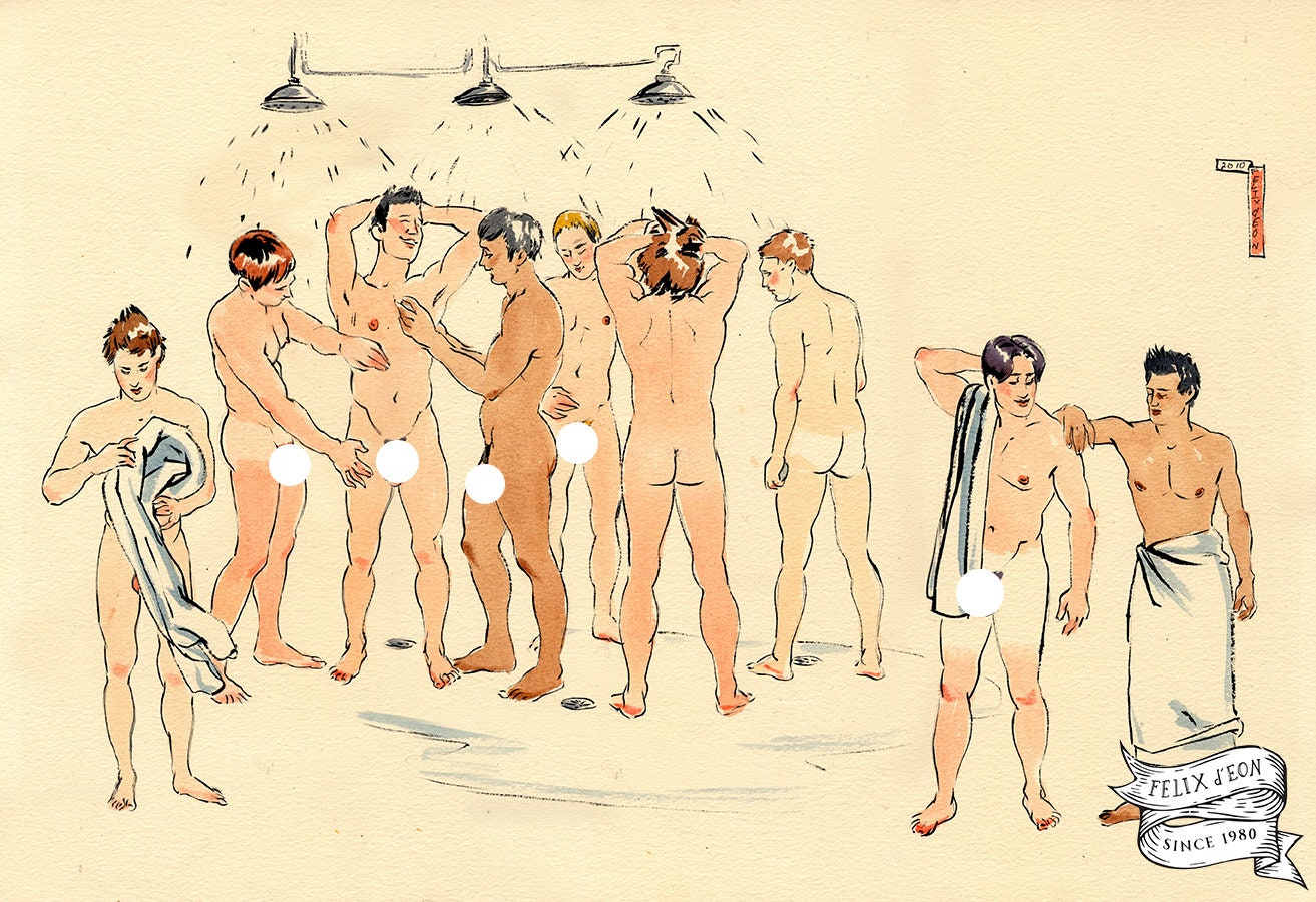 In The Locker Room 8. Gay art, queer, queer, lgbtq, Felix d'Eon.