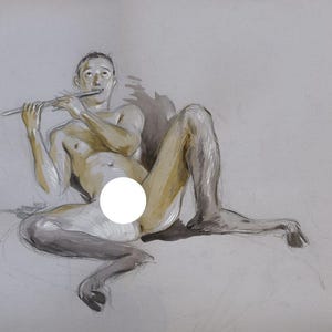 Marblefaun. Gay art, queer, lgbtq, genderfluid, faun, satyr. Felix d'Eon.