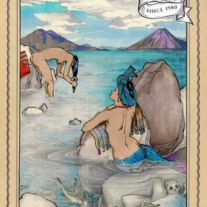 Xocomil. Lesbian, love, queer, LGBT. Felix d&#39;Eon. Guatemala, Queer POC Central America, Mermaid,