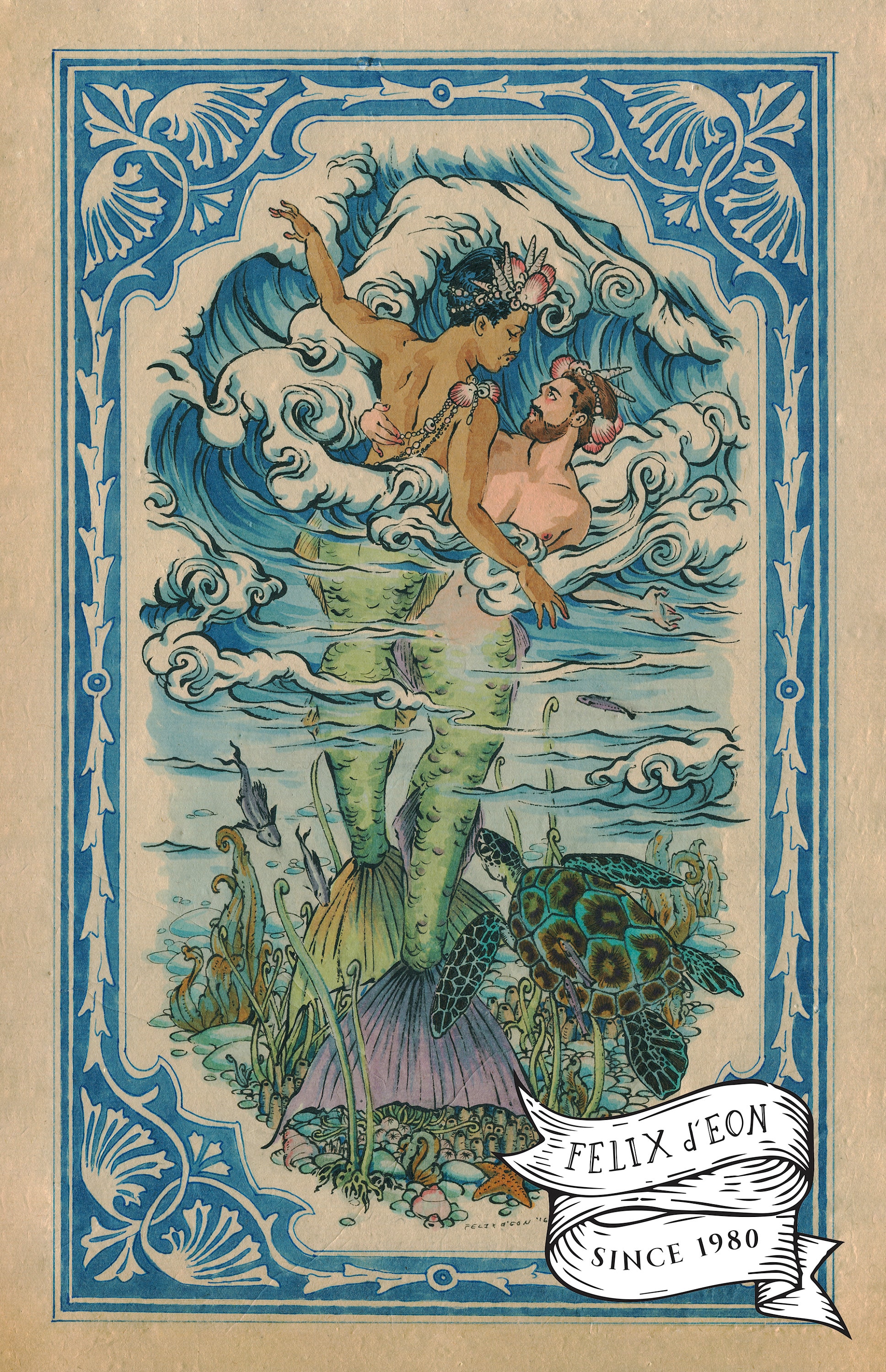The Sea Princes, gay art, queer, siren, Felix d'Eon.