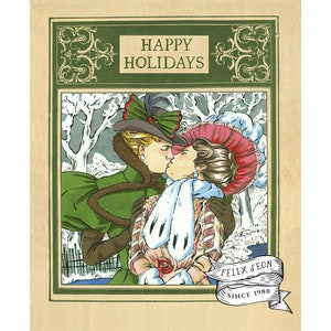 Happy Holidays 2. Lesbian, christmas, holiday, queer, gay art, gay artist, Felix d'Eon.