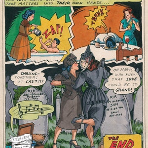 Love and Arsenic. Lesbian, gay, revenge, poisoning, Halloween, LGBT, LGBTQIA, queer, gayartist, vintage. Felix d&#39;Eon.