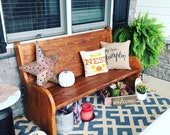 Farmhouse Church Pew, Foyer Bench, Farmhouse Furniture
