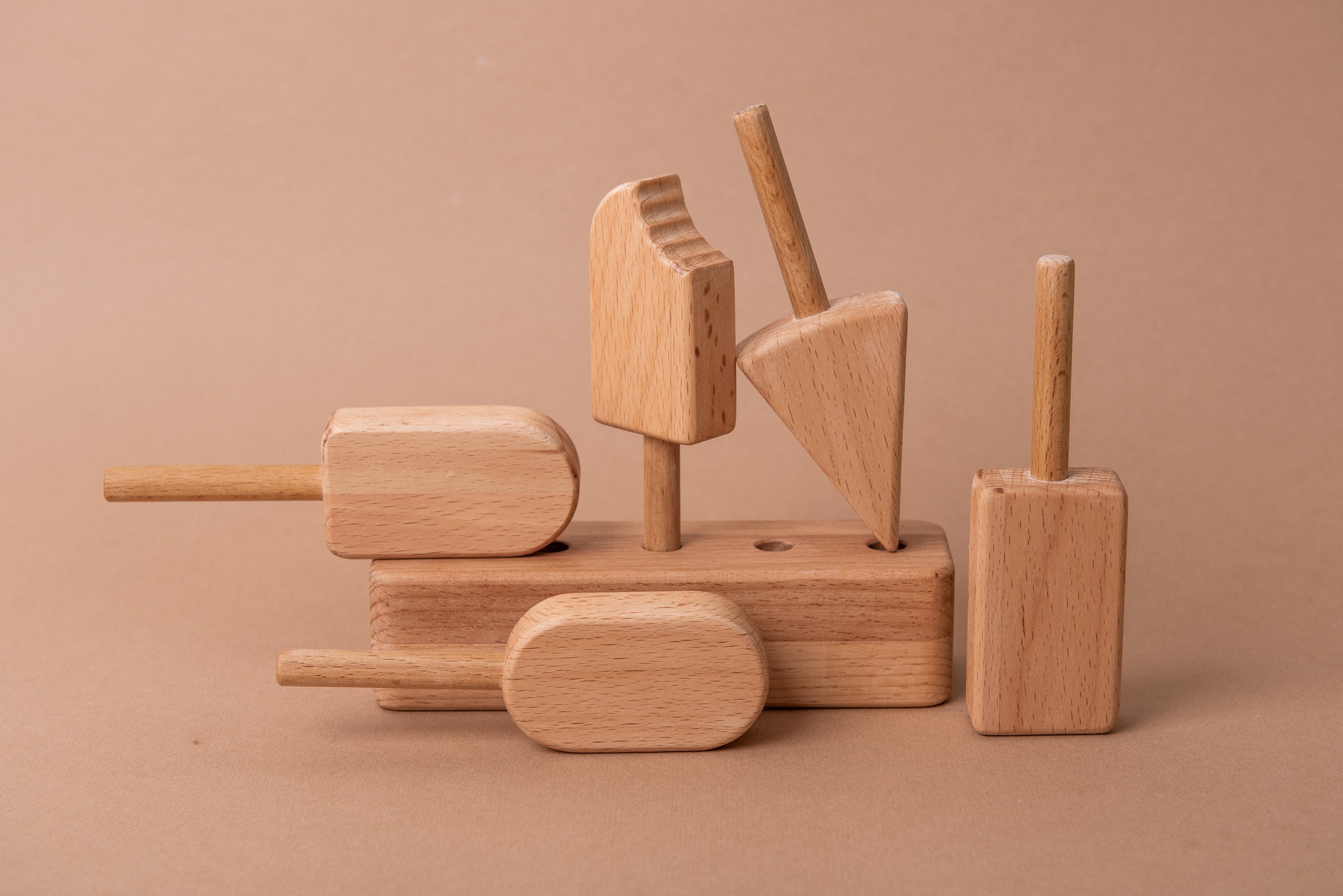 Wooden Ice Cream Toy Wooden Ice Cream Set Wooden Play | Etsy