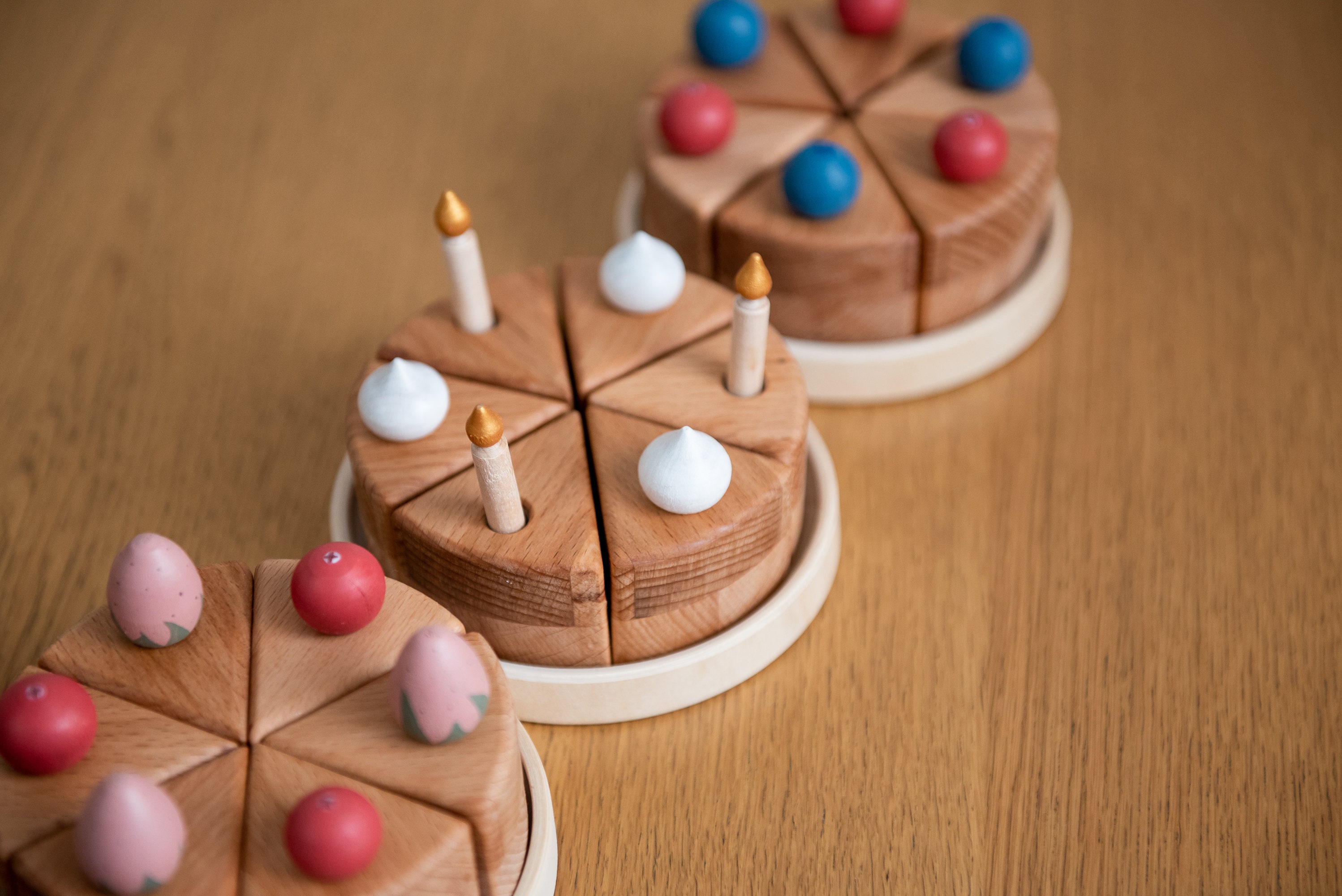 Cake wooden toy Play food cake Wooden play food Play Etsy