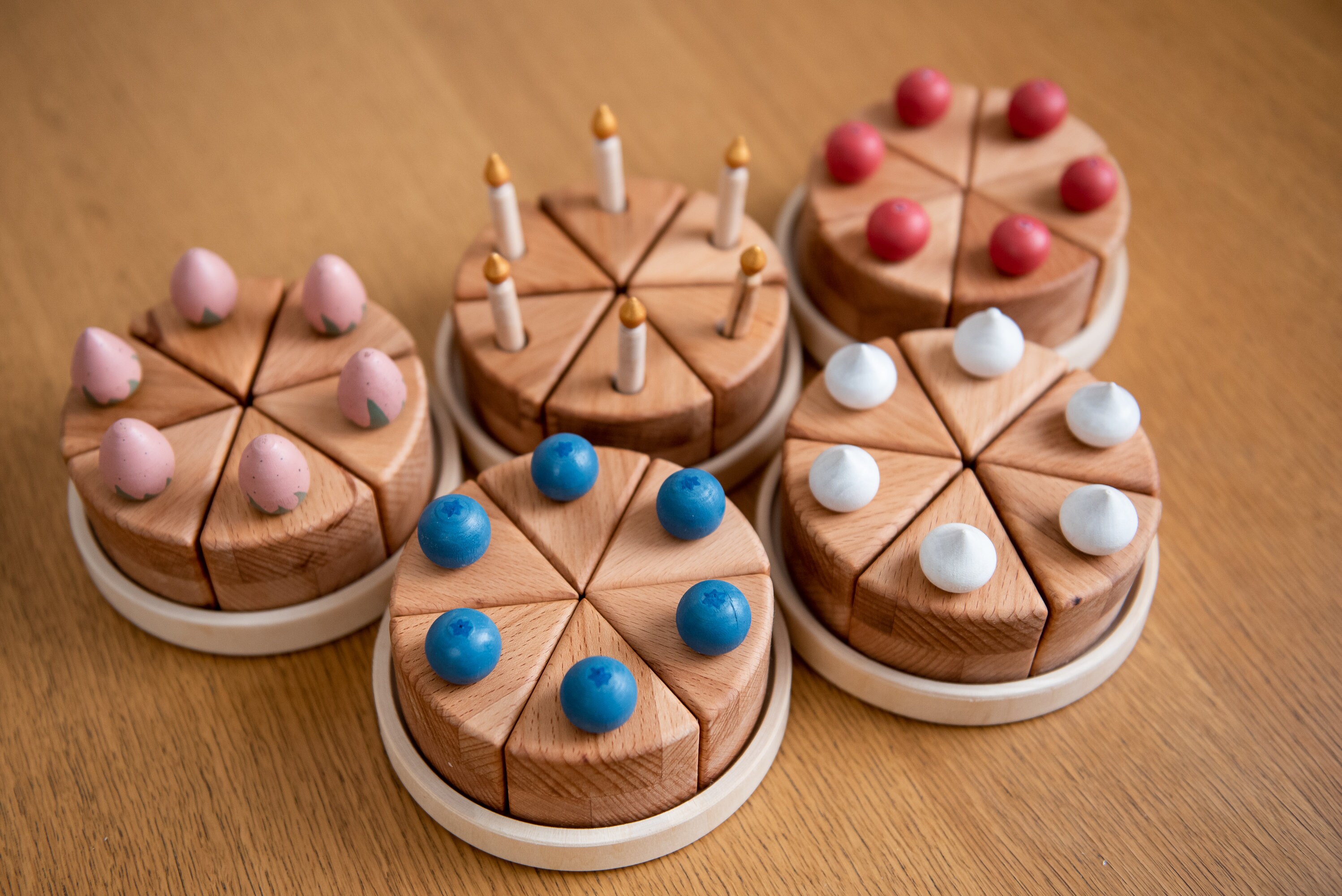 Cake wooden toy Play food cake Wooden play food Play Etsy