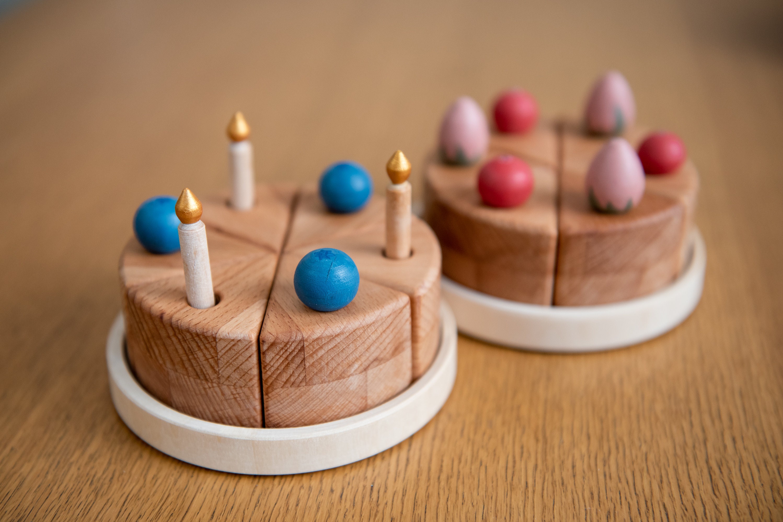 Cake wooden toy Play food cake Wooden play food Play Etsy