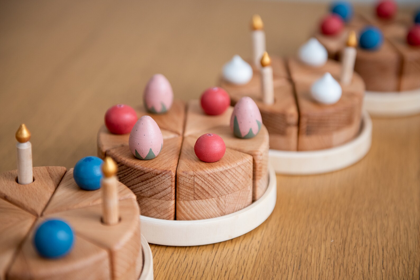 Cake wooden toy Play food cake Wooden play food Play Etsy