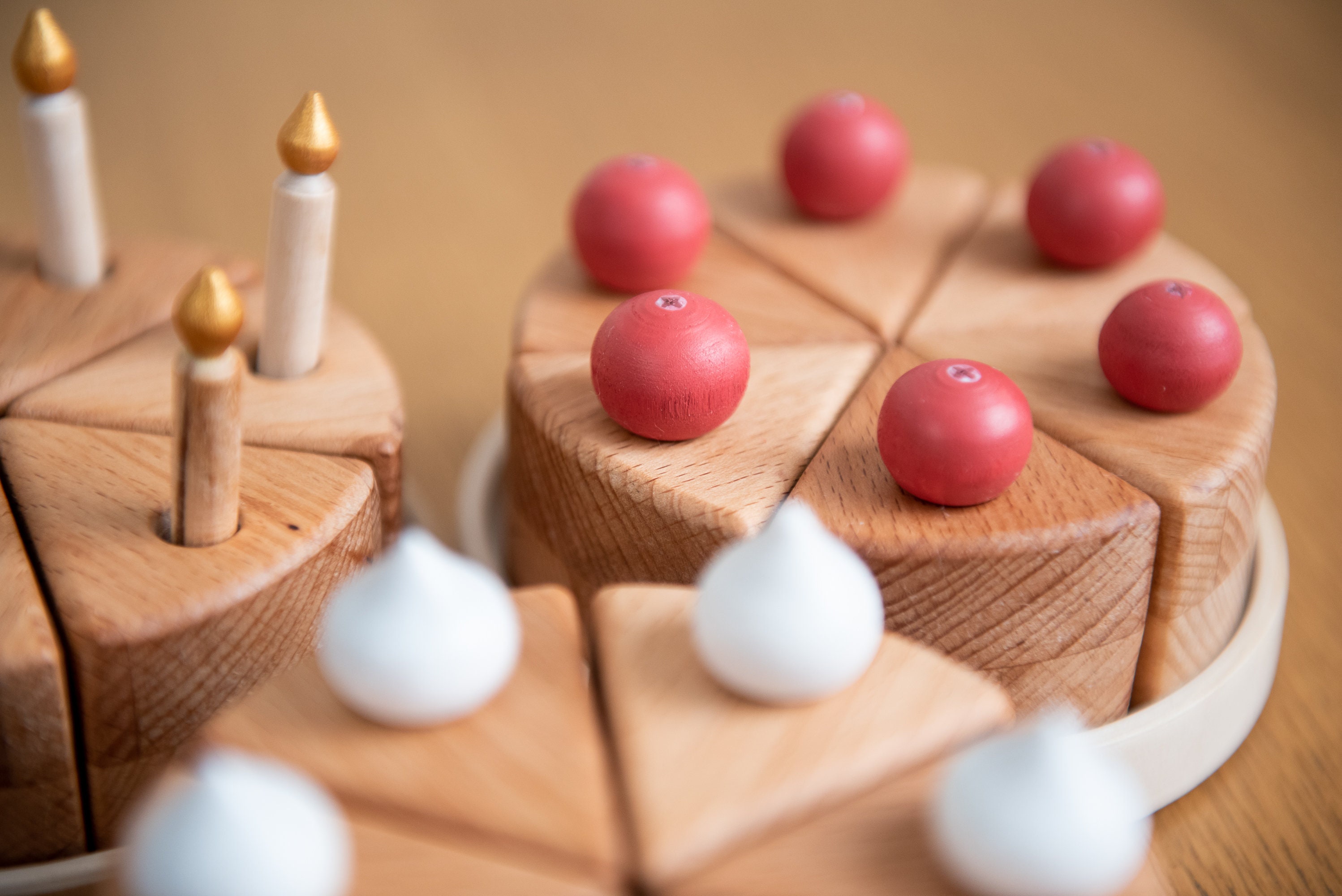 Cake wooden toy Play food cake Wooden play food Play Etsy