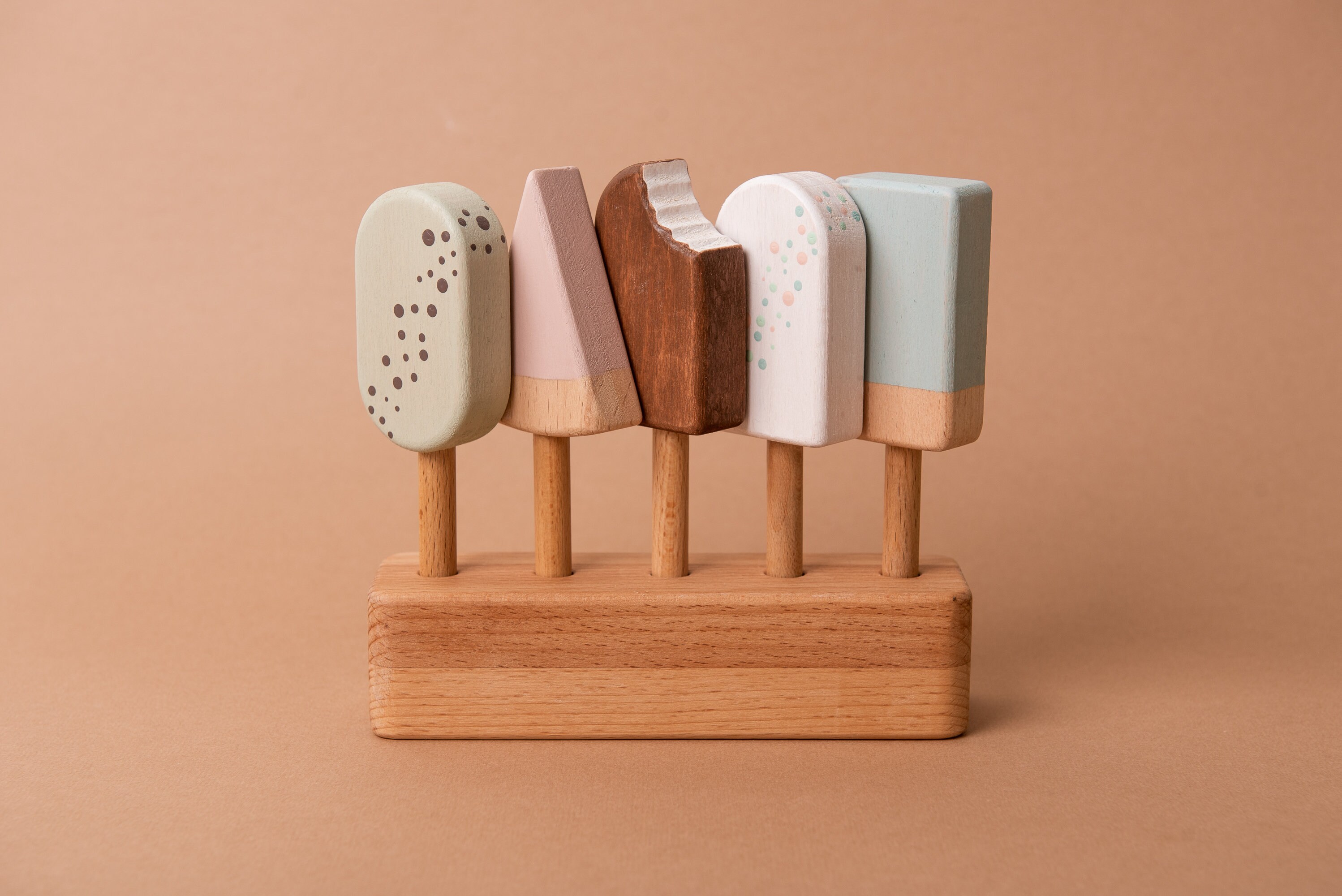 Wooden Ice Cream Toy Wooden Ice Cream Set Wooden Play Etsy