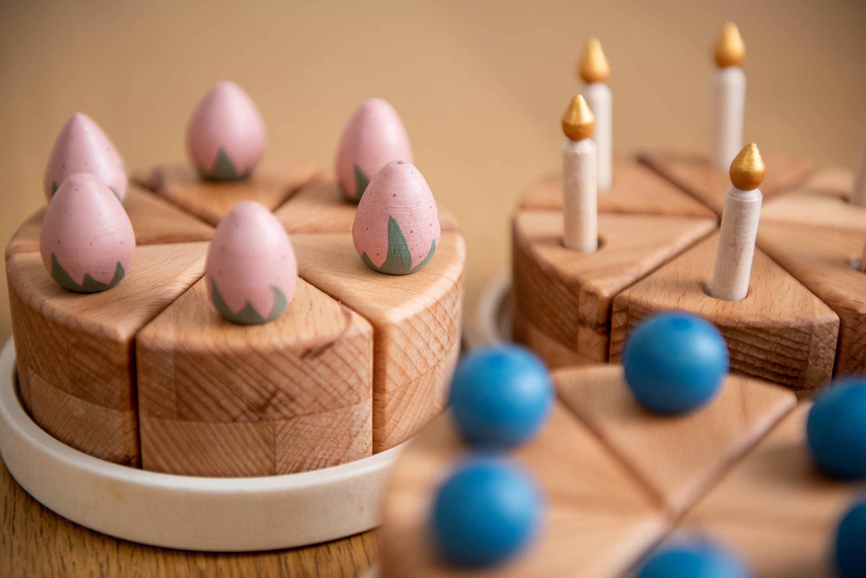 Cake wooden toy Play food cake Wooden play food Play Etsy