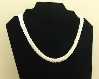 White Spiral Bead Rope