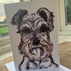 Miniature Schnauzer Greeting Card