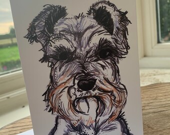Carte D'anniversaire MINIATURE SCHNAUZER - Animaux - Royaume-Uni - Neuf Sous Cellophane