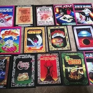 14 ULTIMATE Play the Game A4 Posters 80s Retro GAME ART. Commodore, Sinclair etc