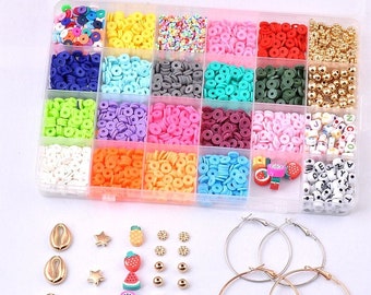 Bead Bracelet Making Kit From Polymer Clay Bead, DIY Necklace, Bracelet and  Jewelry Projects. High Quality Heishi Beads 