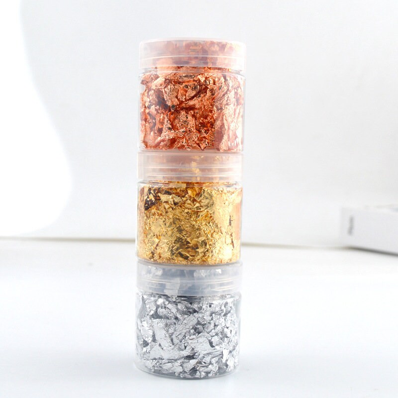 Gold Leaf Flake Golden Foil Fillings Confetti DIY Resin Etsy UK