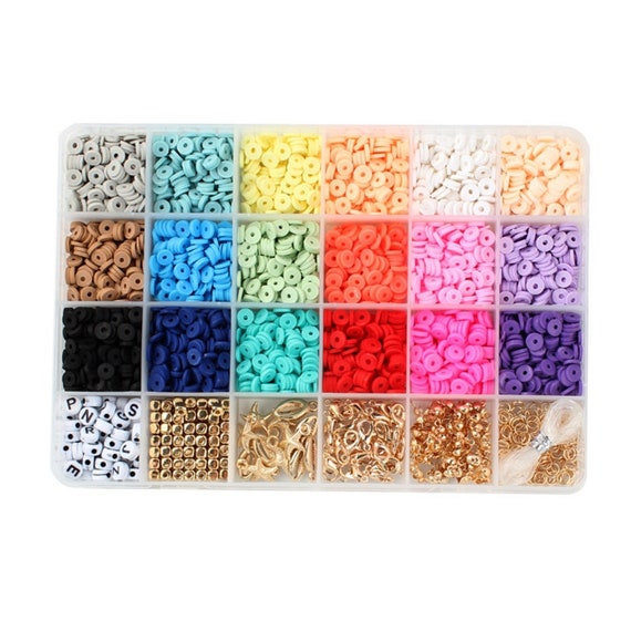 24 Grids Storage Box Beads for DIY Making Necklaces Bracelets Craft Set Kit  Creativity Soft Clay Metal Irregular Shape-mother's Day Gift 