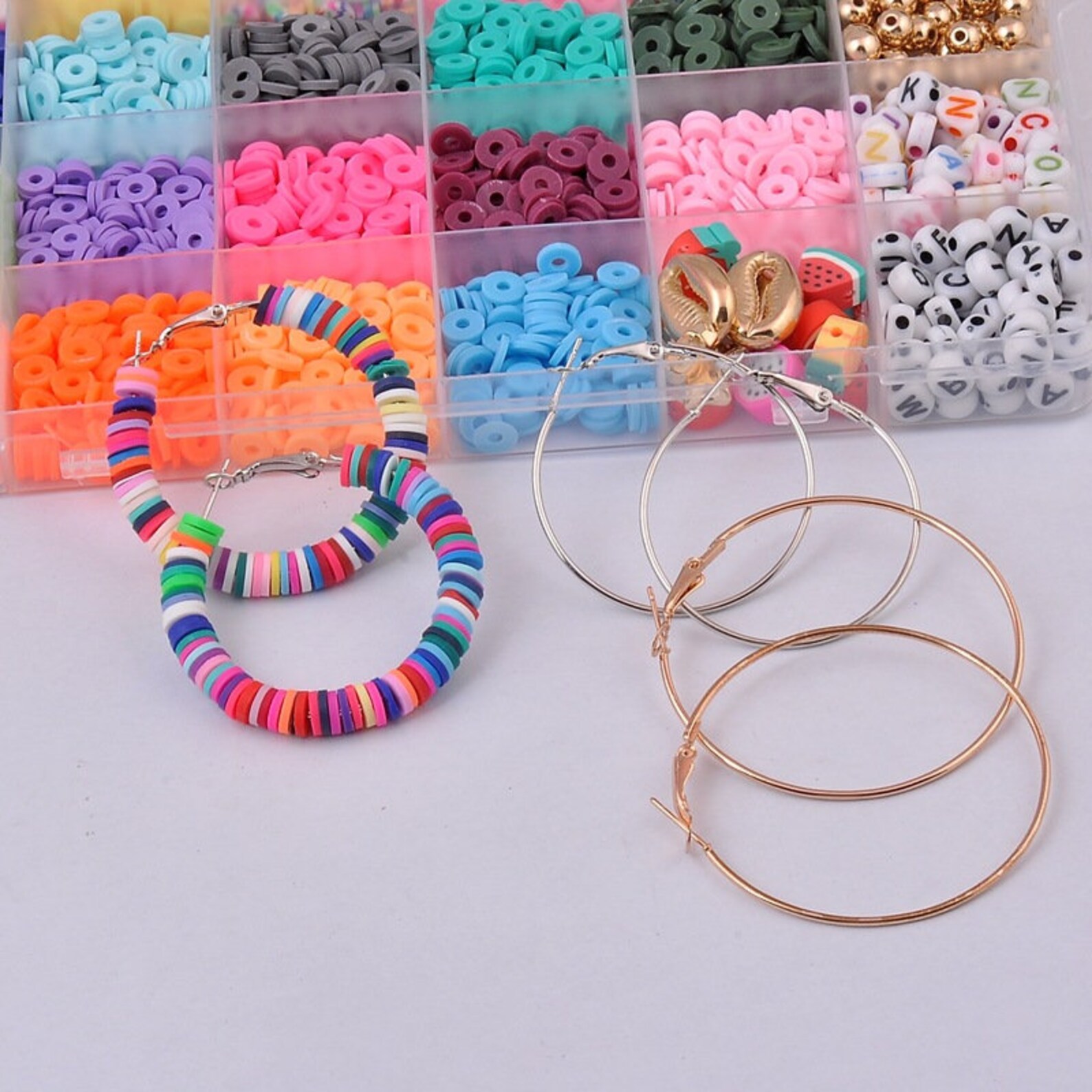 4300X Polymer Clay Beads Spacer for DIY Bracelet Jewelry Making Earring Finding