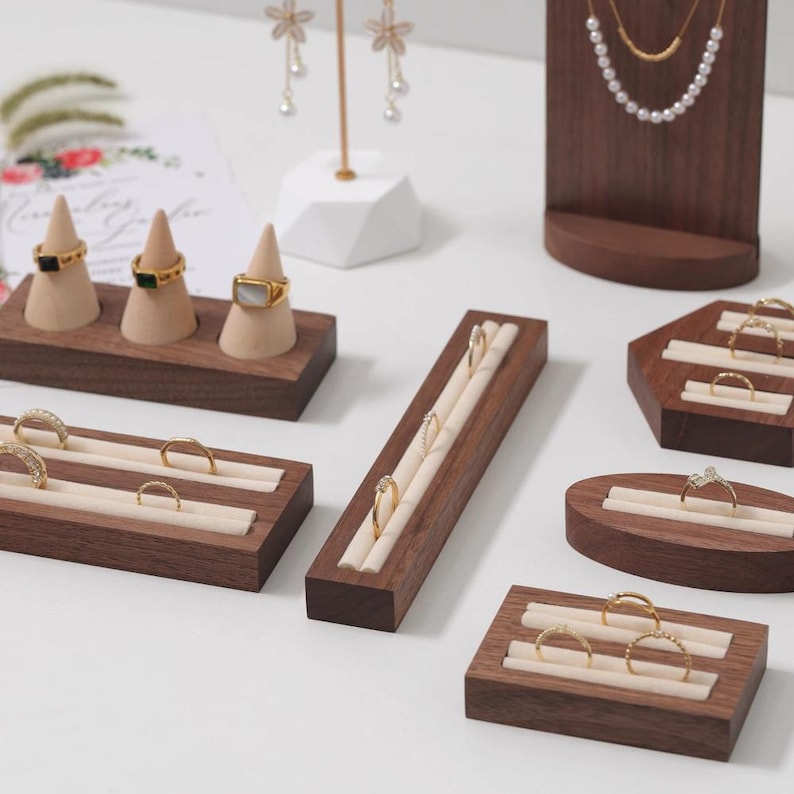 How To Display Rings Elegant Ring Display Stand, Jewelry Organizer Tray - Etsy