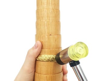 Herramienta de ajuste de pulseras de madera para joyería, medidor de tamaño para la fabricación de joyas