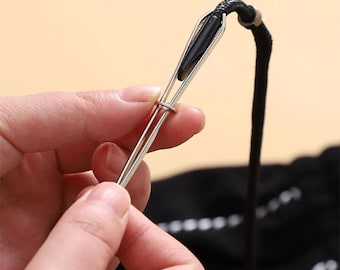 Herramienta para enhebrar cordones, kit de bucles de costura, herramienta para bandas elásticas, para ropa, tiras de cinturones de tela