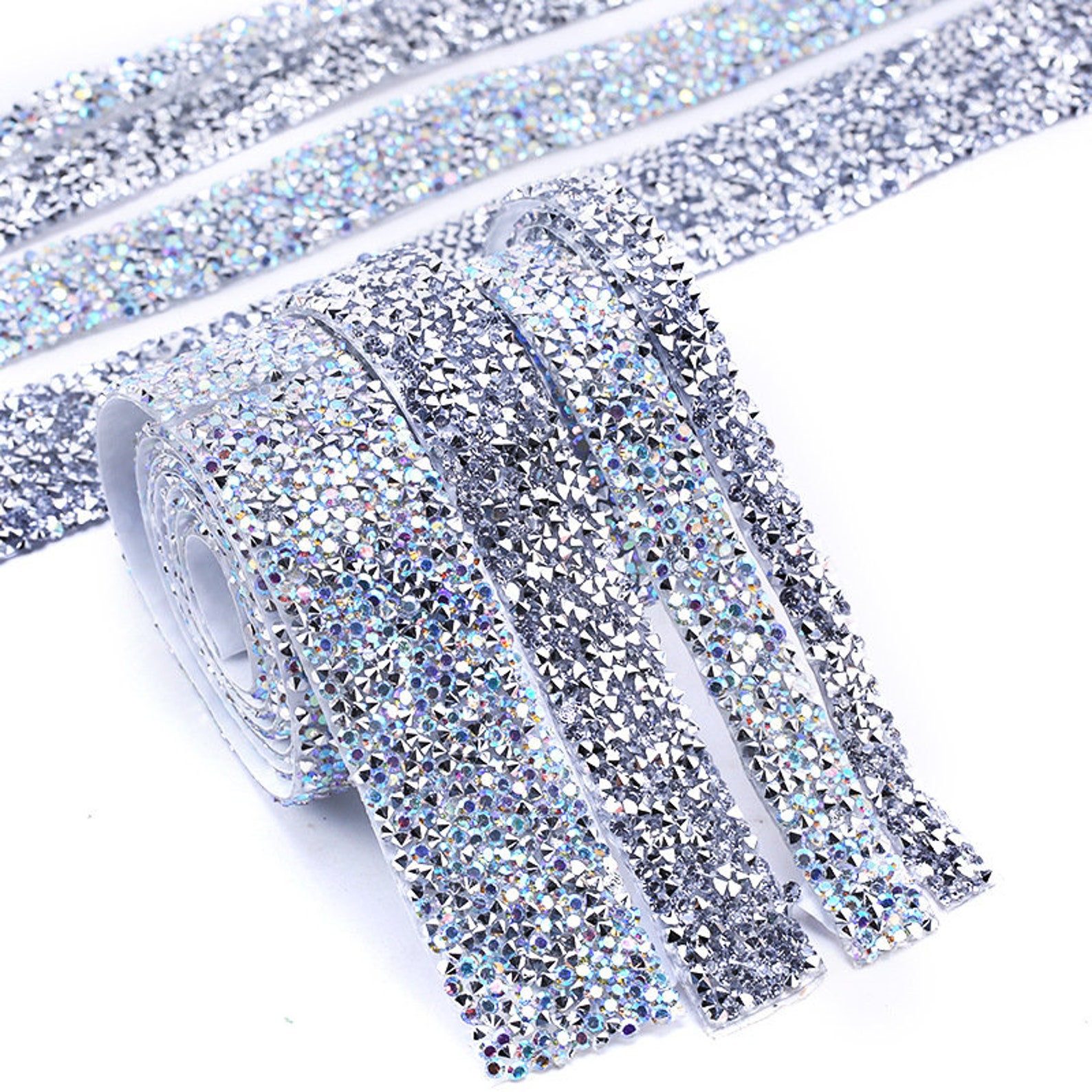 1 Yard Sewing Trim Rhinestone Tape Crystal Ribbon With Etsy