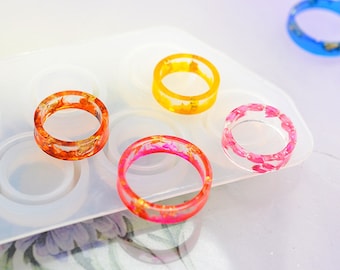 Crystal Drop Circular Collection Handmade DIY Making Ring Jewelry Silicone Mold For Resin Epoxy