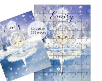 Personalized Ballerina Puzzle – Swan Lake Gift for Girls
