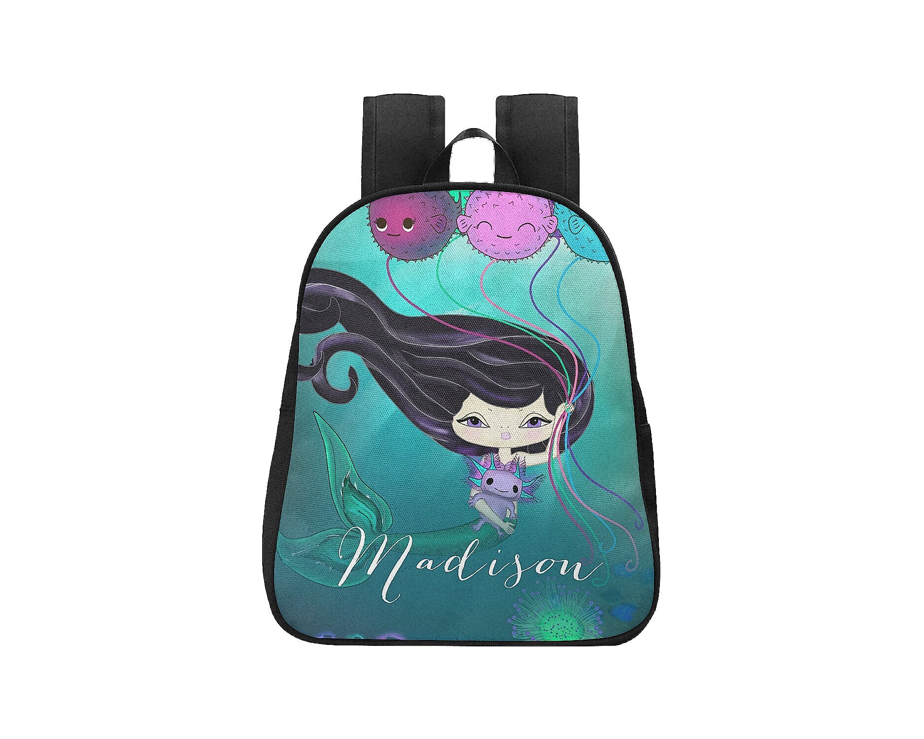 Cute School Bag Girls Backpack Kids Personalized Mermaid - Etsy