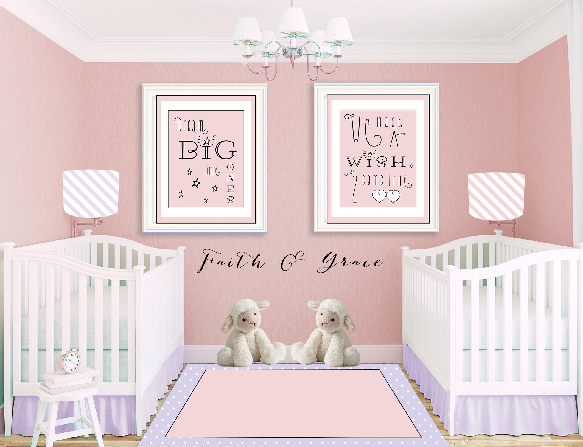 Twin Sister Quotes Set Twin Nursery Wall Decor 11x14, Twin Girls Quotes ...