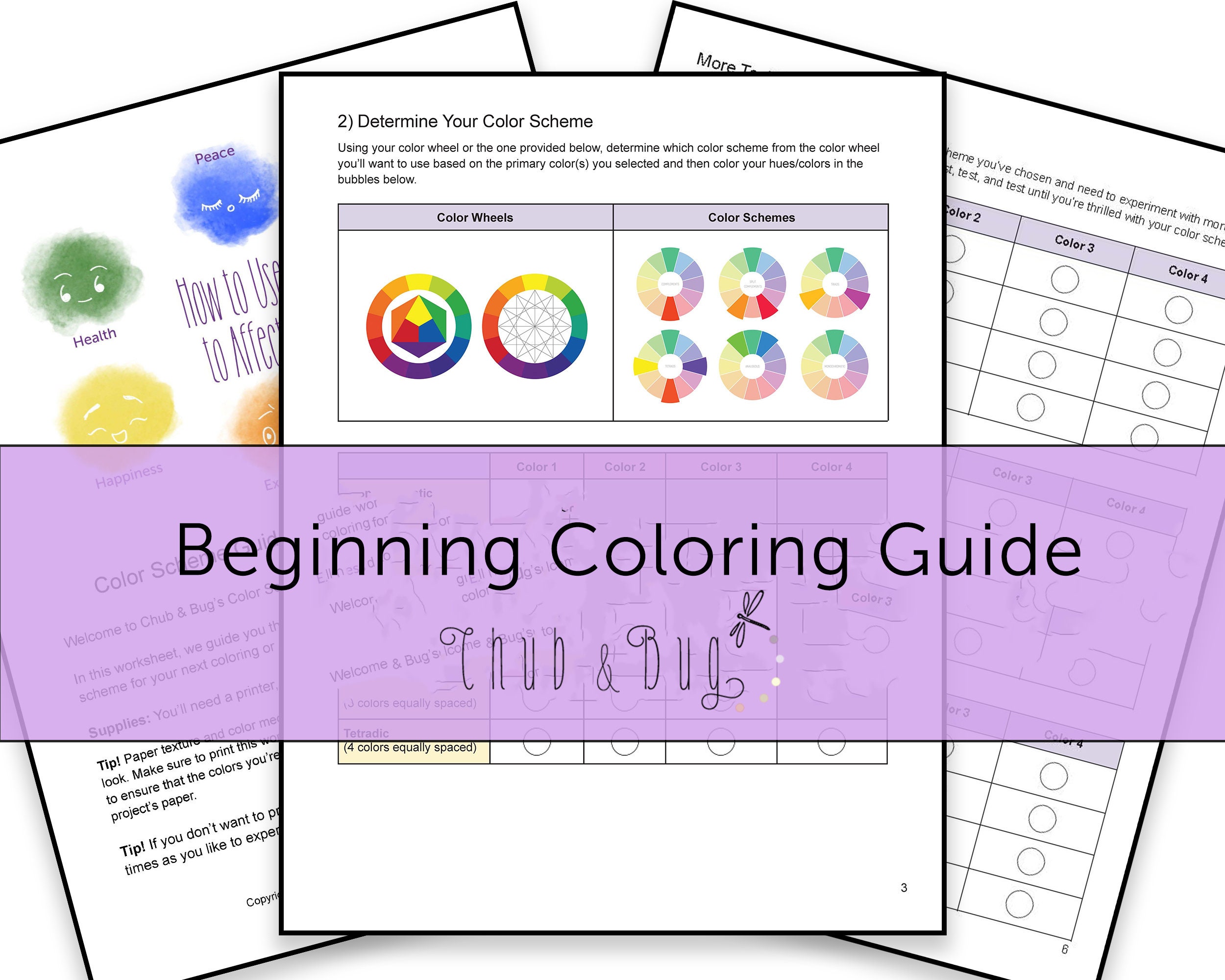 Beginning Coloring Guide: Color Theory & Worksheets (printed Book) - Etsy