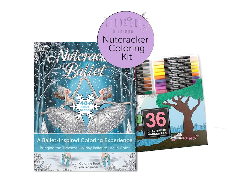Nutcracker Ballet Holiday Coloring Book 40 Christmas Scenes With a