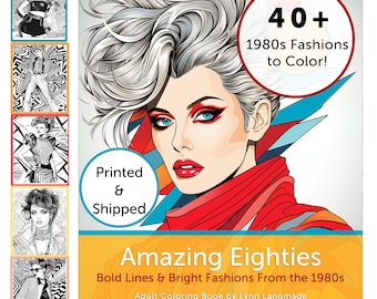 1980s Fashion Coloring Book: 40+ Haute Couture Illustrations