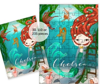 Personalized Mermaid Puzzle – Kids Name Jigsaw Gift