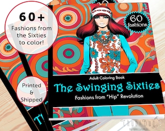 1960s Fashion Coloring Book: "Swinging Sixties" | 60+ Haute Couture Drawings