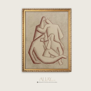 Vintage Figure Sketch | Male Figurative Vintage Sketch | Male Figure Study | Neutral Abstract | Abstract Prints | Minimalist Wall Art l 295
