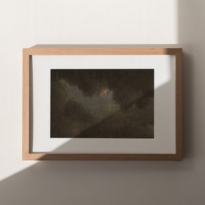 Cloud Study | Abstract Wall Art | Moody Cloud Study | Vintage Cloud ...