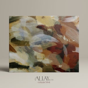Autumn Abstract Art | Mid Century Block Art | Colorful Printable Art | Brushstroke Abstract Art |Mid Century Wall Art | Modern Print | 238